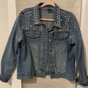 VOCAL-Rhinestone studded Jean jacket